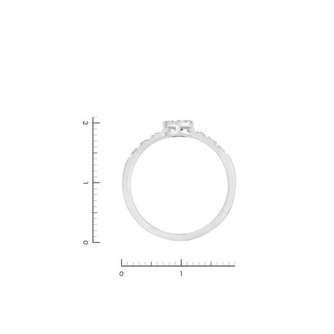 Кольцо из золота 585 пробы c 13 бриллиантами, Л 6402 1703 за 19120