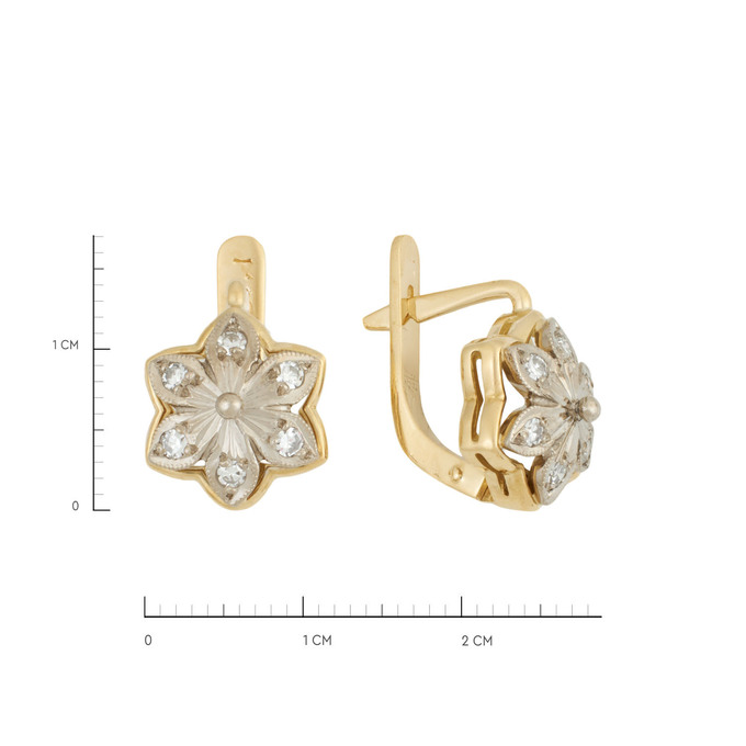 Серьги из золота 750 пробы с бриллиантами, Л 3606 7420 за 87800