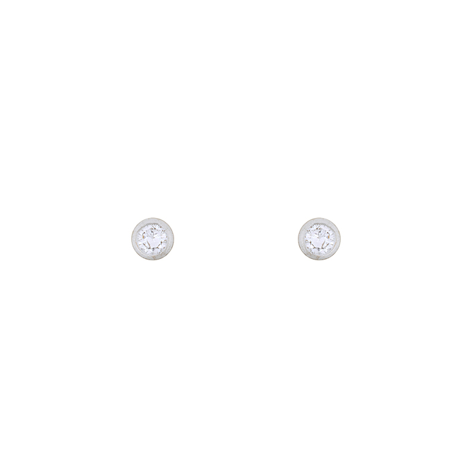 Серьга из золота 750 пробы c 1 бриллиантом