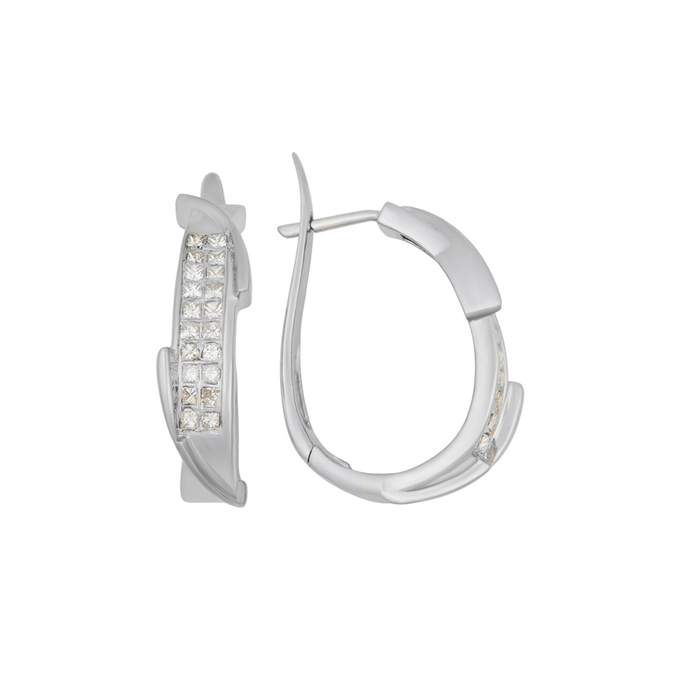 Серьги из золота 585 пробы c бриллиантами