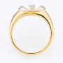 Кольцо из комбинированного золота 750 пробы c 1 бриллиантом Л35053425 фото 3