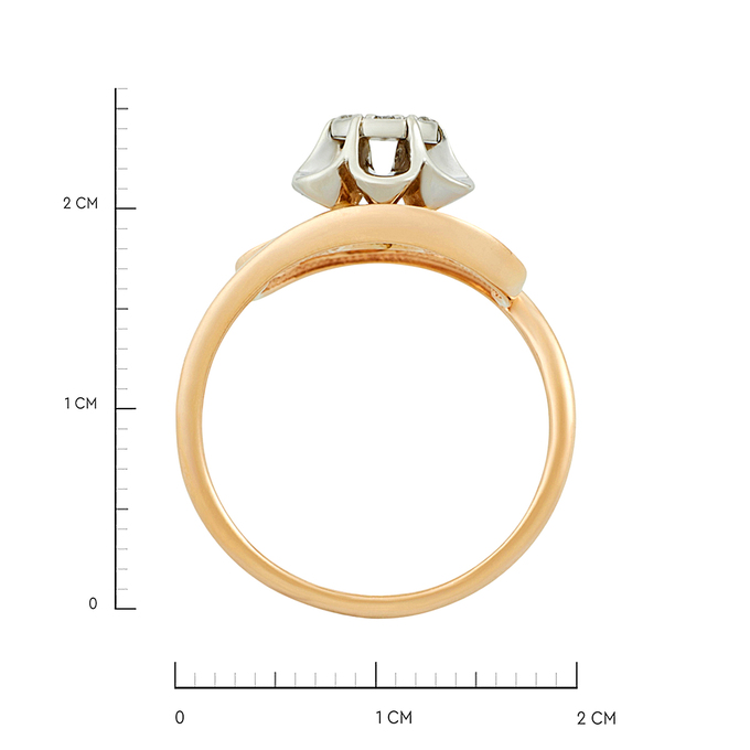 Кольцо из золота 585 пробы c бриллиантами, Л 2415 4462 за 59200