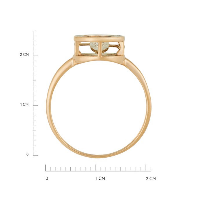 Кольцо из золота 585 пробы c бриллиантами