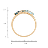 Кольцо из золота 585 пробы c топазами, топазами Лондон и фианитами