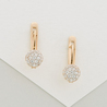 Серьги из красного золота 585 пробы c фианитами