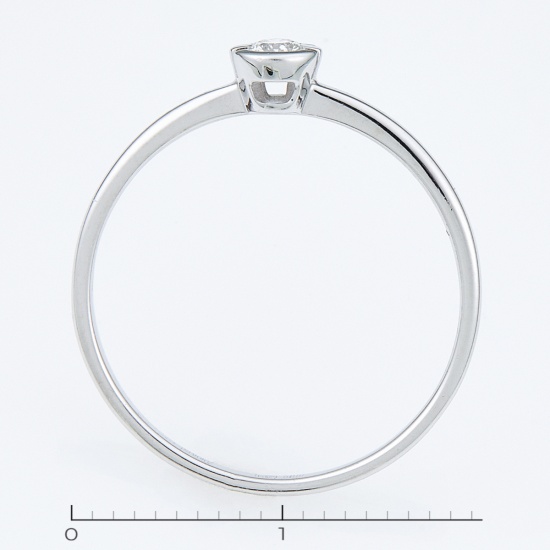 Кольцо из белого золота 585 пробы c 1 бриллиантом, Л62009761 за 7450