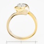 Кольцо из комбинированного золота 750 пробы c 1 бриллиантом Л28068879 фото 4