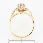 Кольцо из комбинированного золота 750 пробы c 1 бриллиантом Л29102499 фото 4