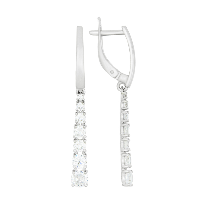 Серьги из золота 585 пробы c фианитами, Л 0911 1371 за 31200