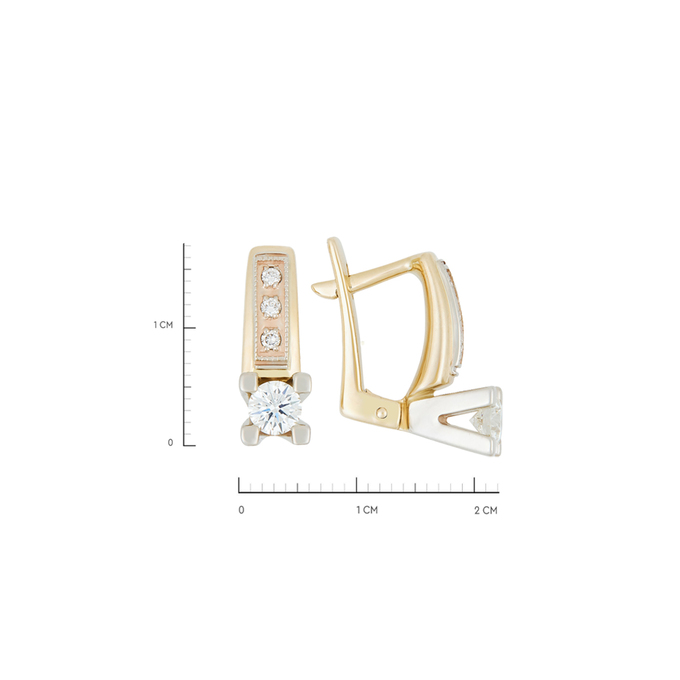 Серьги из золота 585 пробы c бриллиантами, Л 2810 0820 за 149000