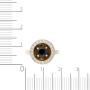 Кольцо из желтого золота 585 пробы c 21 бриллиантами и 1 сапфиром 093205 фото 4