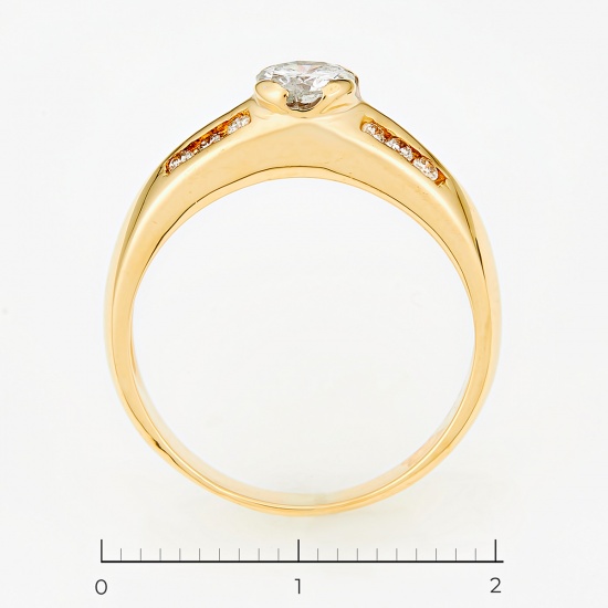 Кольцо из желтого золота 750 пробы c 13 бриллиантами, Л41055910 за 45465