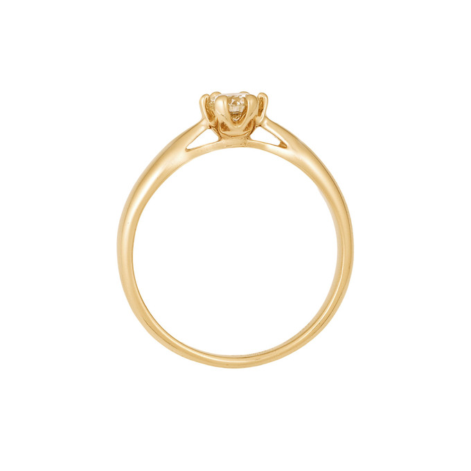 Кольцо из золота 585 пробы c бриллиантом, Л 4807 7757 за 75600