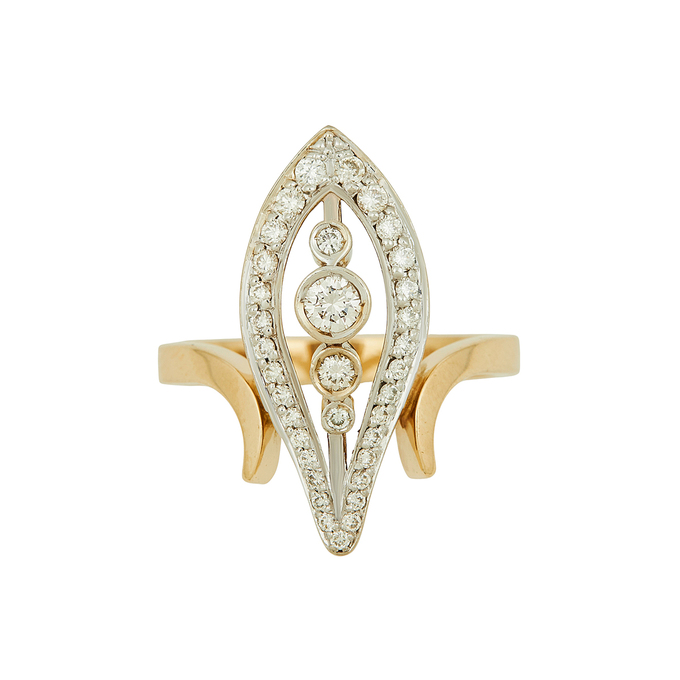 Кольцо из золота 585 пробы c бриллиантами, Л 0514 3894 за 89200