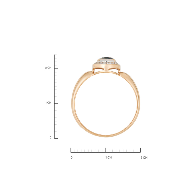 Кольцо из золота 585 пробы c сапфиром и бриллиантами, Л 2811 6531 за 56720