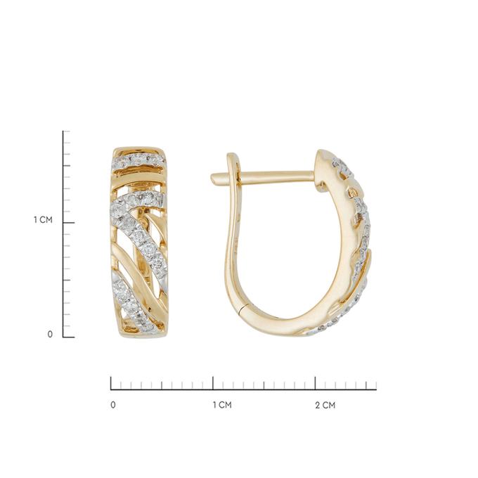 Серьги из золота 585 пробы c бриллиантами, Л 4709 0356 за 31920