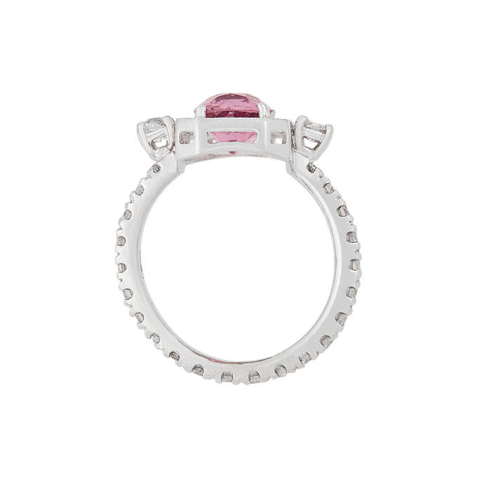 Кольцо из золота 750 пробы c шпинелью и бриллиантами, Л 2811 7384 за 235000