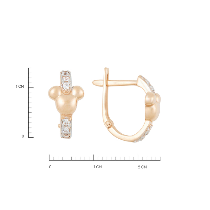 Серьги из золота 585 пробы c фианитами, Л 4608 8642 за 14560