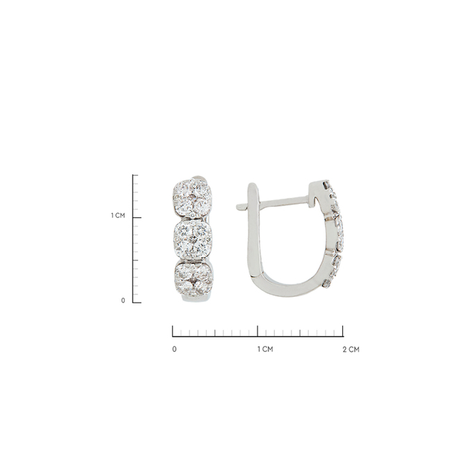 Серьги из золота 585 пробы c бриллиантами, Л 1811 6628 за 51500