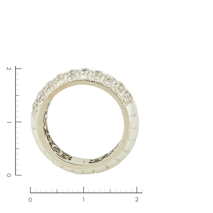 Кольцо из белого золота 750 пробы c 50 бриллиантами и 50 бриллиантами, Л 4506 8188 за 134000
