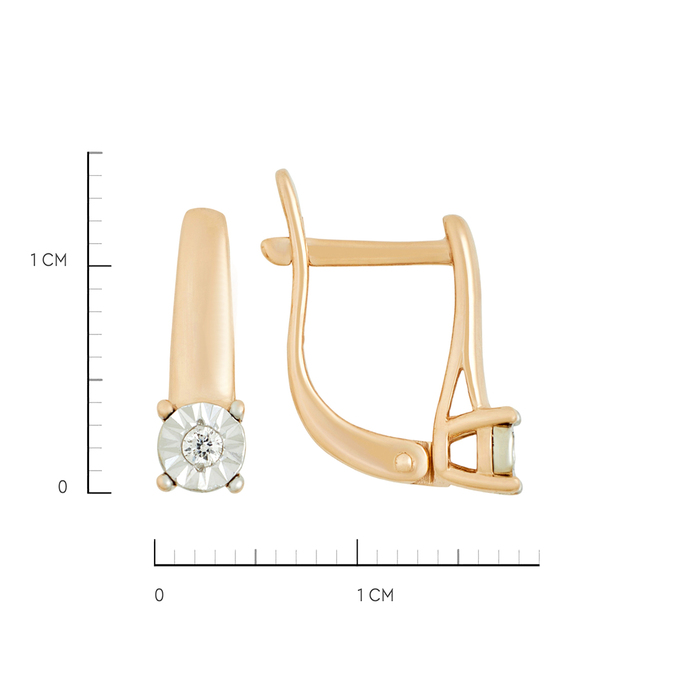 Серьги из золота 585 пробы c бриллиантами, К 0000 5202 за 37000
