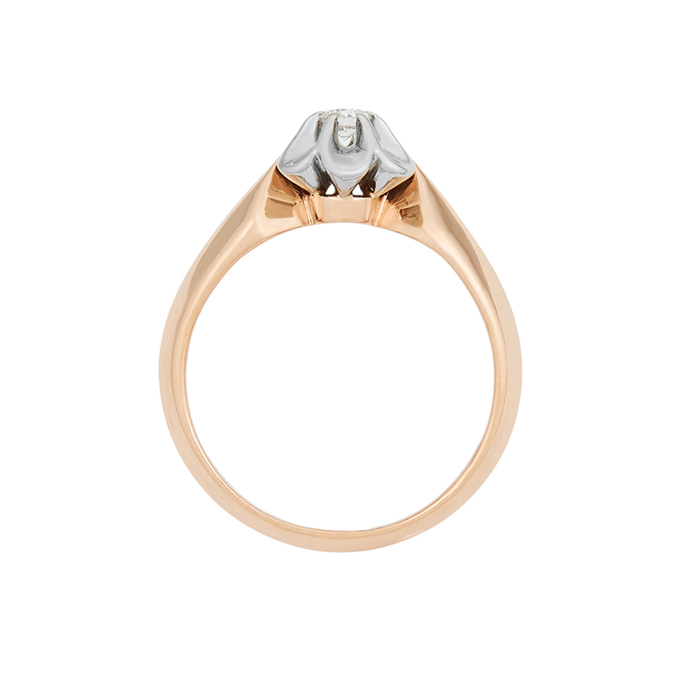 Кольцо из золота 583 пробы c бриллиантом, Л 2809 8248 за 63600