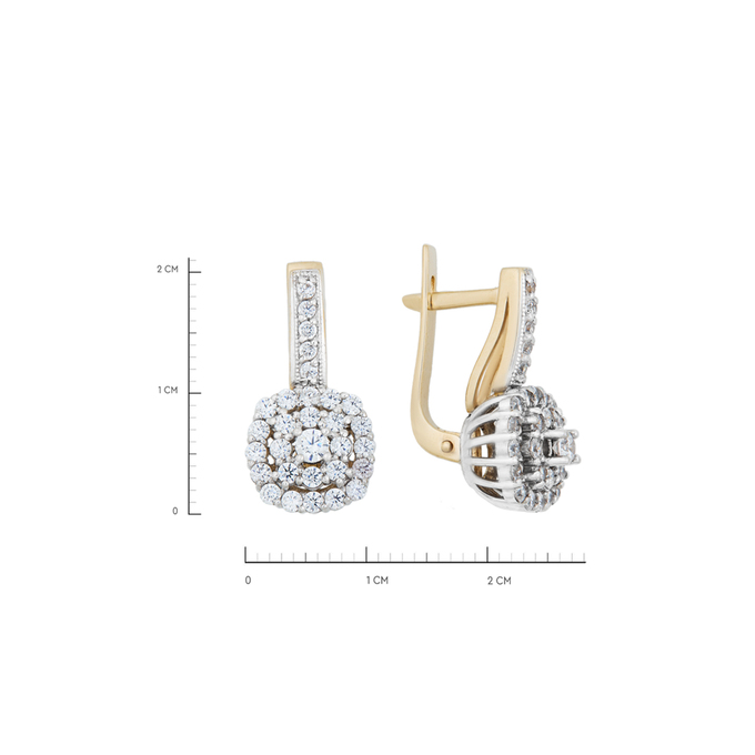 Серьги из золота 585 пробы c Синтетический камень, К 0000 4061 за 81300
