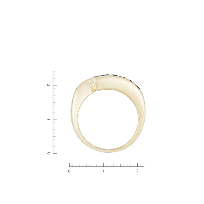 Кольцо из золота 585 пробы c 18 бриллиантами и 3 аметистами, Л 4507 6091 за 68400