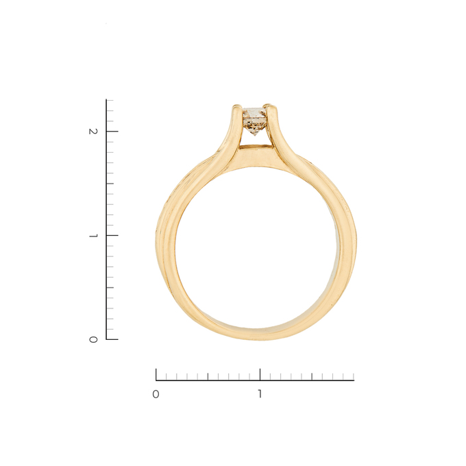 Кольцо из желтого золота 585 пробы c 14 бриллиантами, Л 5205 1063 за 74200
