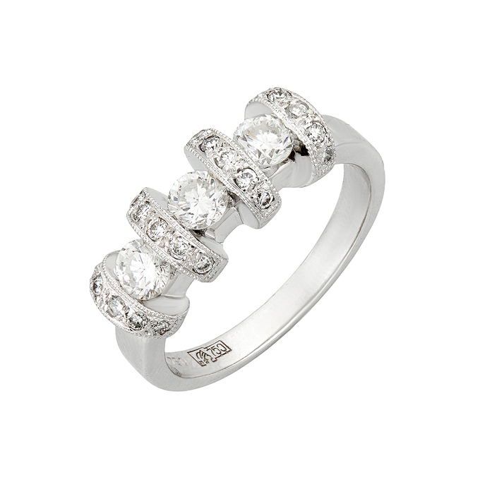 Кольцо из золота 750 пробы c бриллиантами, Л 2812 5586 за 147000