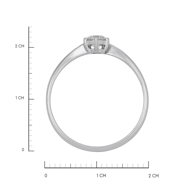 Кольцо из золота 585 пробы c бриллиантом, Л 0616 6440 за 55520