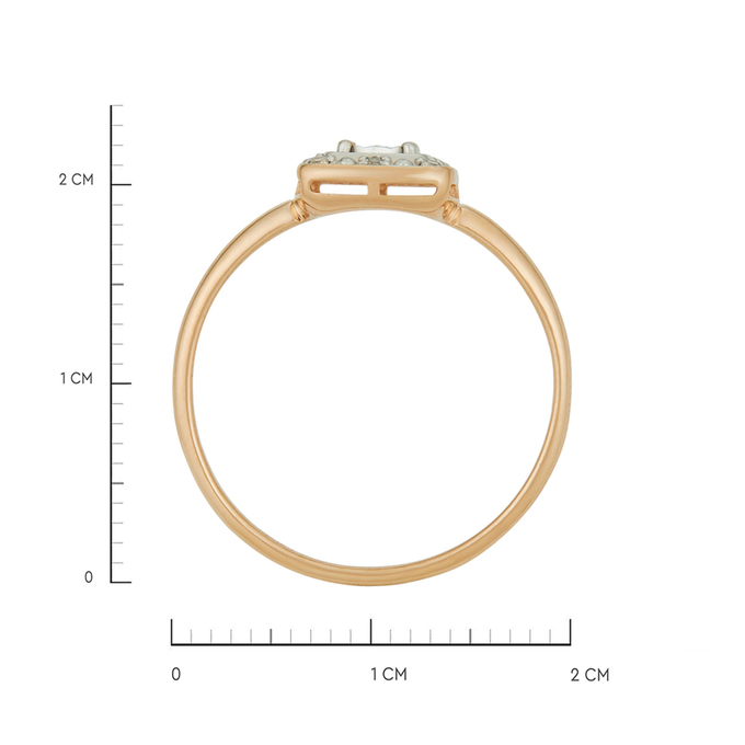 Кольцо из золота 585 пробы c бриллиантами, Л 4306 6631 за 18800