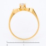 Кольцо из желтого золота 750 пробы c 1 бриллиантом Л23143478 фото 4