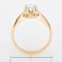 Кольцо из комбинированного золота 583 пробы c 1 бриллиантом Л36055397 фото 4