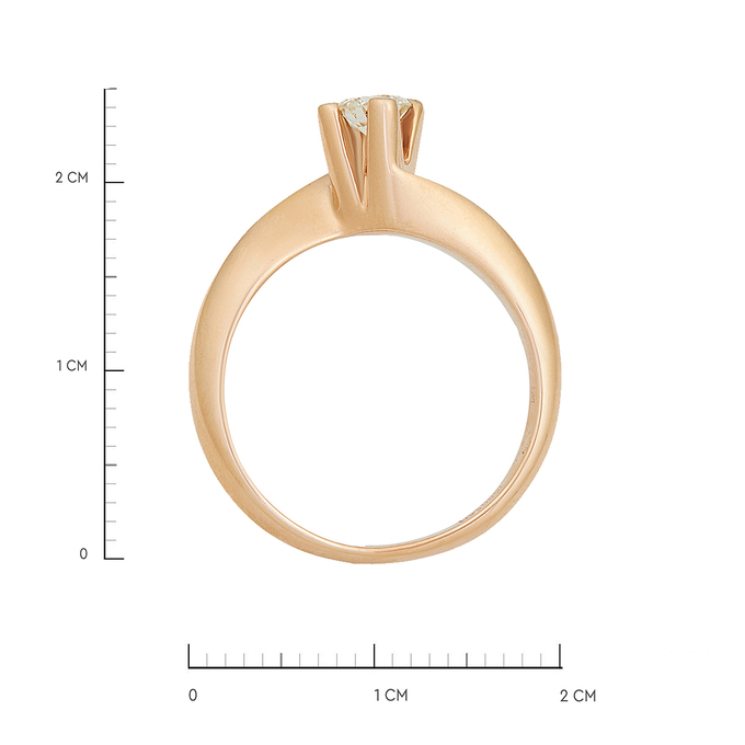 Кольцо из золота 585 пробы c бриллиантом, Л 2509 0127 за 88200