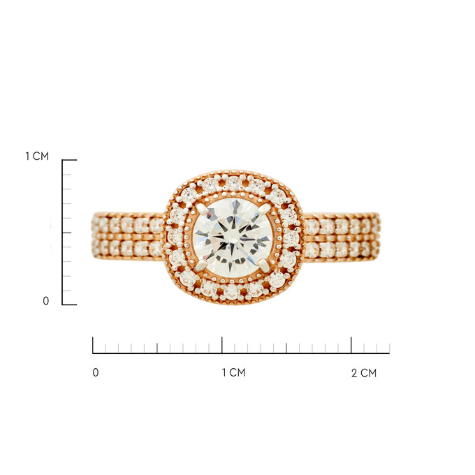 Кольцо из золота 585 пробы с фианитами, Л 0408 9329 за 31700