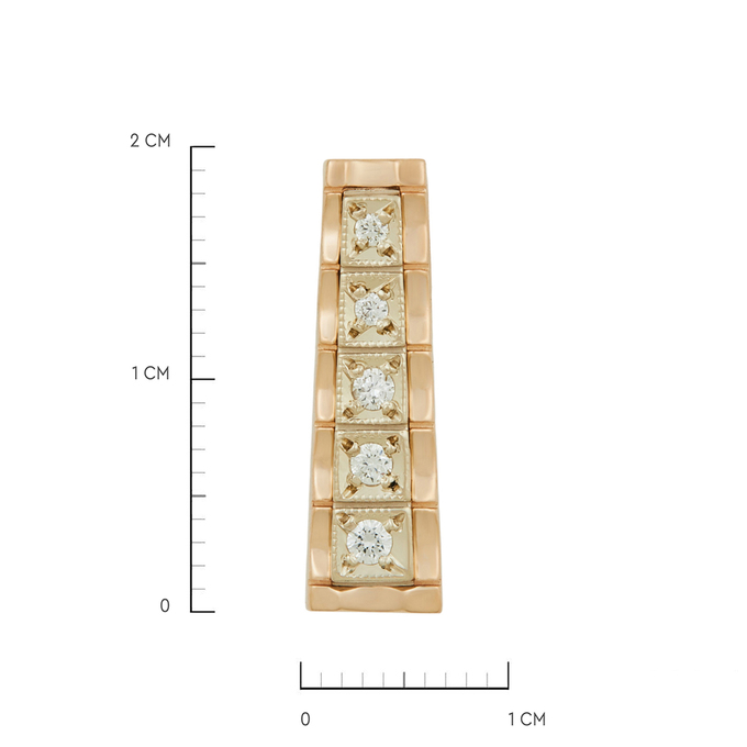 Подвеска из золота 585 пробы c бриллиантами, Л 2508 9916 за 27120