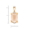 Подвеска из золота 585 пробы c розовым кварцем и бриллиантами