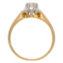 Кольцо из комбинированного золота 750 пробы c 1 бриллиантом 013733 фото 2