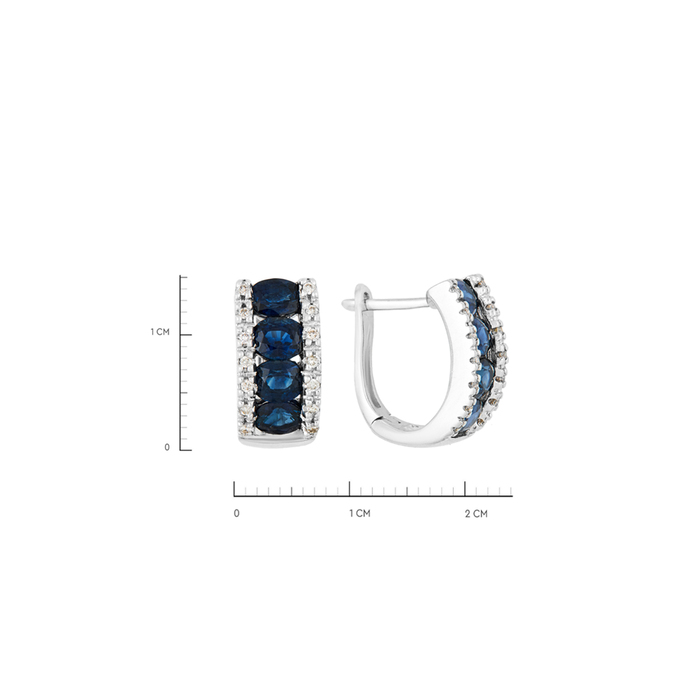 Серьги из золота 585 пробы c сапфирами и бриллиантами, К 0000 3261 за 78200