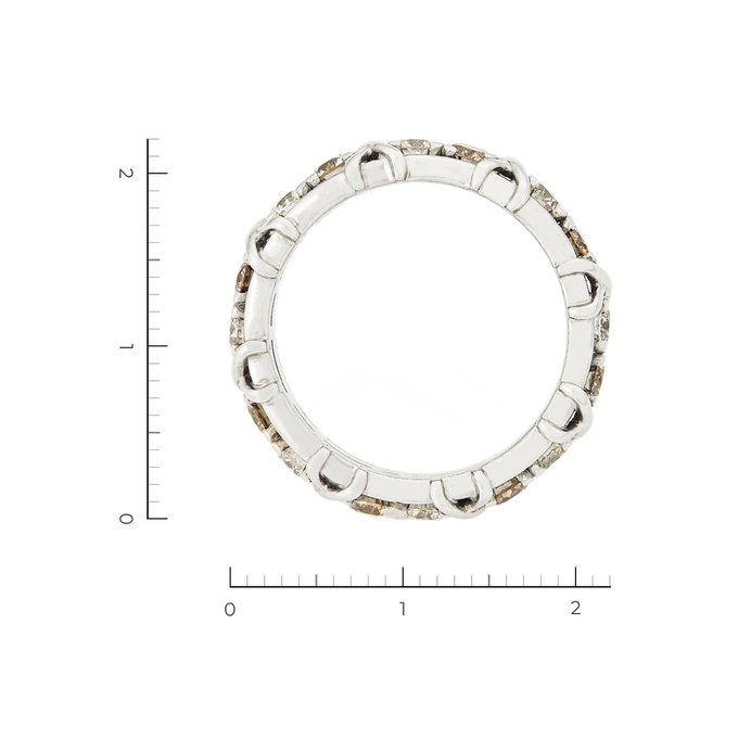Кольцо из белого золота 585 пробы c 16 бриллиантами