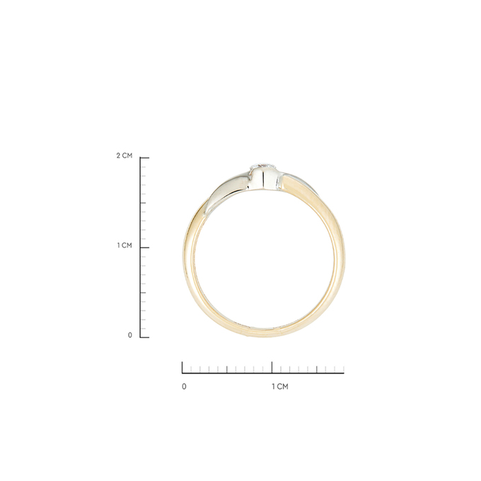 Кольцо из золота 585 пробы c 1 бриллиантом, Л 4306 3514 за 27920