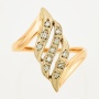 Кольцо из комбинированного золота 585 пробы c 11 бриллиантами Л54048192 фото 2