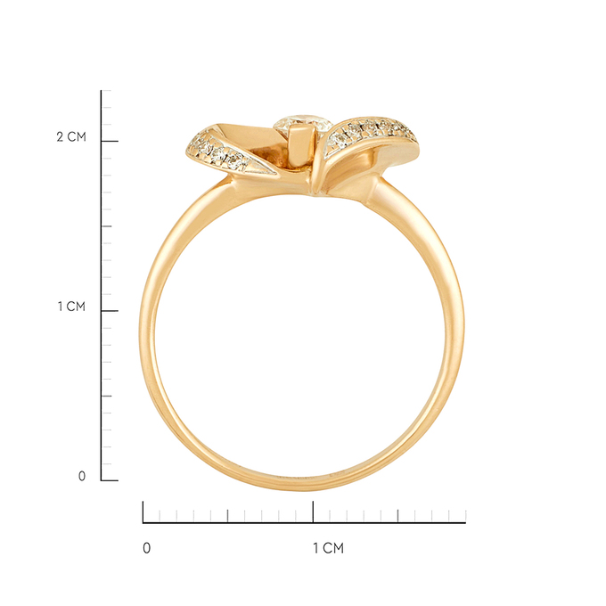 Кольцо из золота 585 пробы c бриллиантами, Л 5405 9468 за 51540