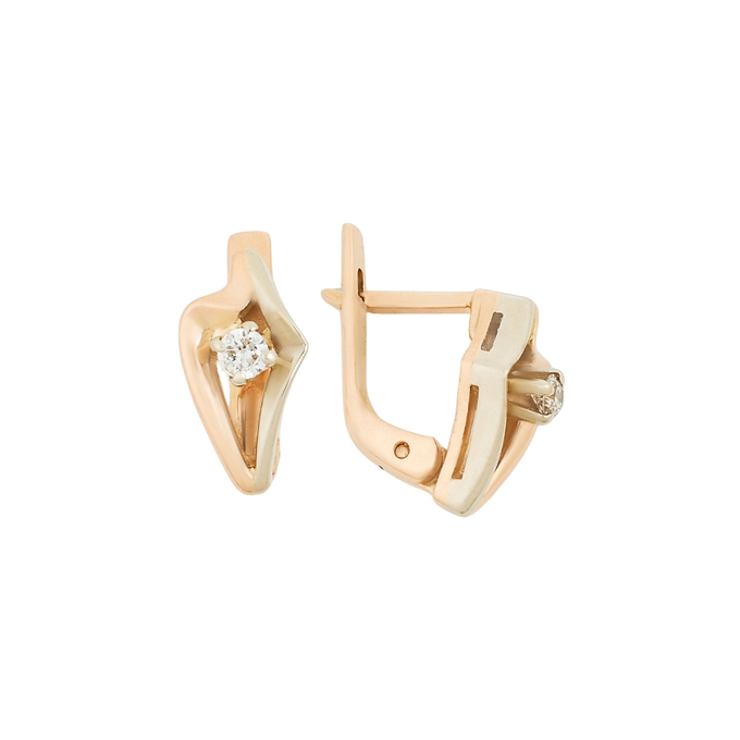 Серьги из золота 585 пробы с бриллиантами, Л 2415 5882 за 46500