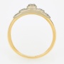 Кольцо из комбинированного золота 750 пробы c 5 бриллиантами Л25075949 фото 3