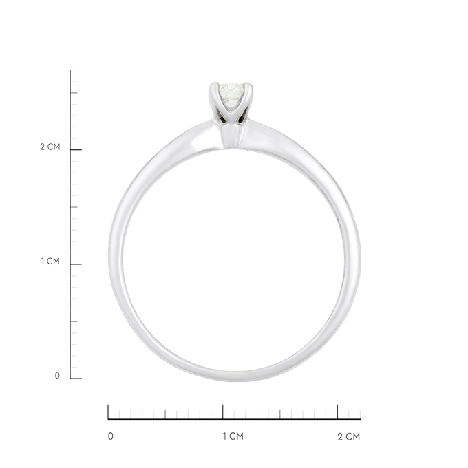 Кольцо из золота 585 пробы c бриллиантом, Л 6202 0620 за 29050
