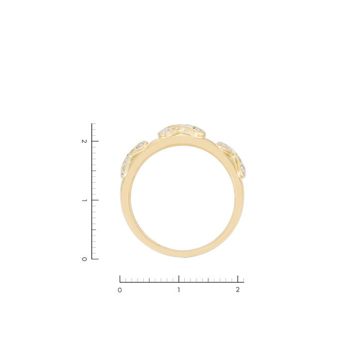 Кольцо из золота 750 пробы c 27 бриллиантами