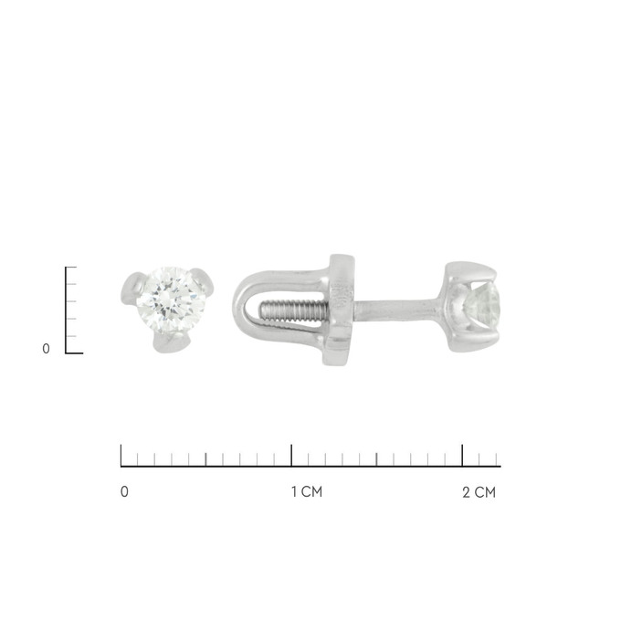 Серьги из золота 585 пробы с бриллиантами, Л 6001 0450 за 51000