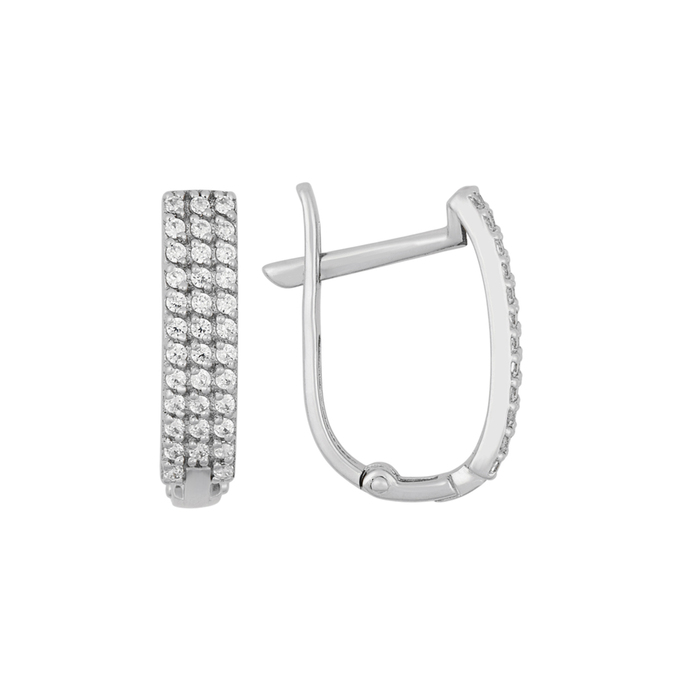 Серьги из золота 585 пробы c фианитами